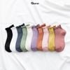 Combo 5 đôi tất nữ cổ bèo GOMTAT, vớ cổ ngắn nữ cotton hút ẩm thoáng khí mềm mịn - FIVE-2004-CB5
