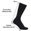 Hộp 4 đôi tất đen nam cao cổ GOMTAT mẫu gân chìm, vớ nam công sở cổ cao chất liệu cotton cao cấp - GOM-MIX09-DEN-CB4