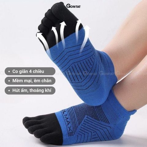  Tất chạy bộ nam nữ GOMTAT thiết kế xỏ ngón giúp vận động linh hoạt, thoáng khí, thấm hút mồ hôi  -XONGON-MAX-1203 