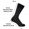 Tất nam công sở cổ cao GOMTAT, vớ đi giày tây mẫu sọc trắng đen, chất liệu cotton cao cấp Menswear - TAY-DENSOCTRANG-1DOI