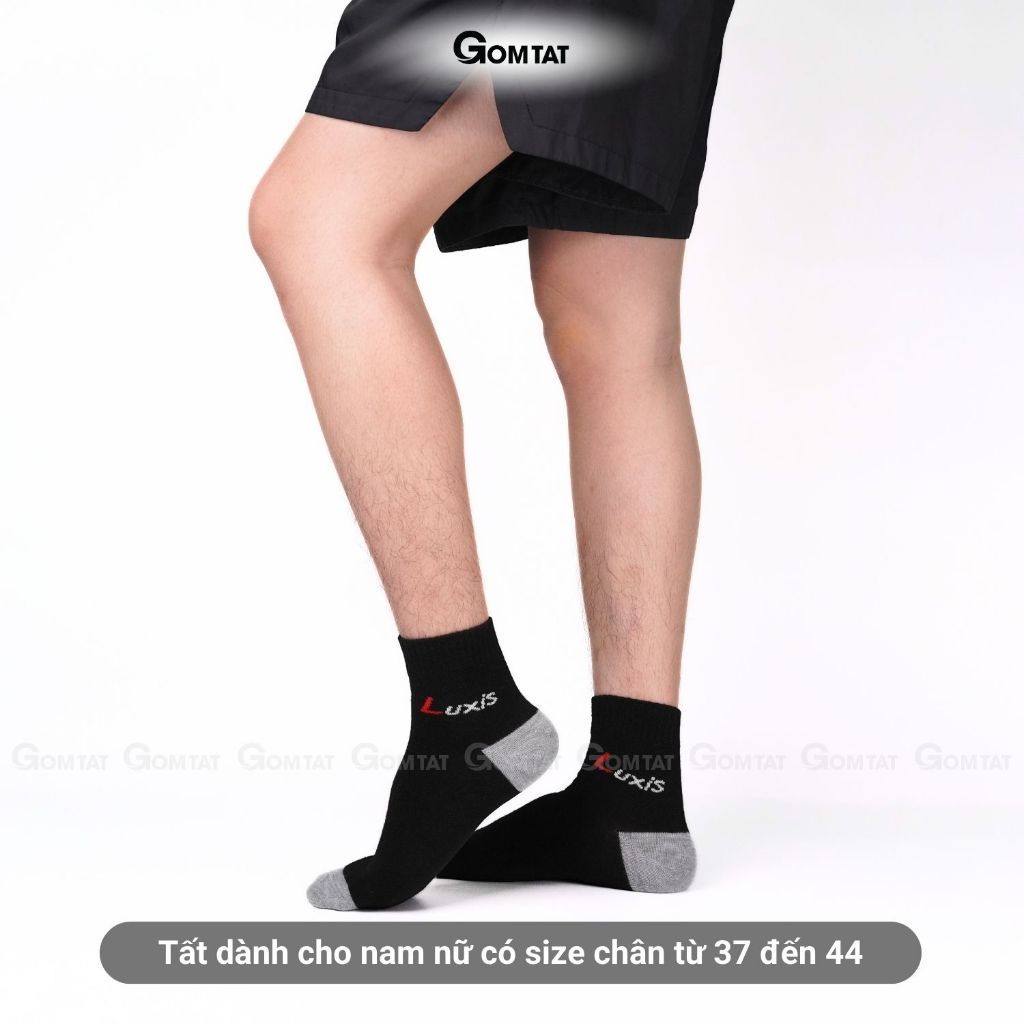 Combo 5 đôi vớ cổ cao nam nữ GOMTAT cao cấp, tất cổ cao nam nữ chất cotton mềm mịn hút ẩm thoáng khí - LUXIS-LD-S06-CB5