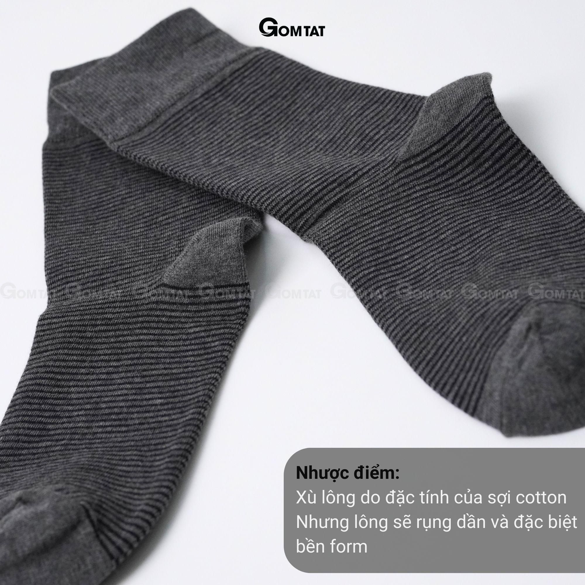 Tất nam Cổ Cao GOMTAT mẫu TAY09, vớ đi giày tây cao cấp chất liệu cotton hút ẩm thoáng khí, tất đi giày tây, vớ nam cổ cao Menswear - GOM-TAY09-1DOI