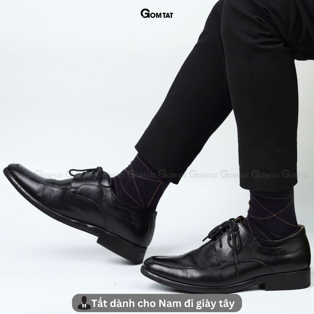 Hộp 5 đôi tất giày tây nam công sở GOMTAT mẫu MIX16, chất liệu cotton mềm mại, hút ẩm thoáng khí - GOM-MIX16-CB5