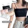 Áo bra nữ đúc su trơn GOMTAT quây ngang 2 dây, có mút đệm mỏng không gọng, chất liệu thoáng mát - SA-8881