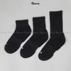 Combo 10 đôi vớ nam nữ màu đen GOMTAT, chất liệu cotton cao cấp, thoáng mát, có lớp xù êm chân - STA-5009-CB10