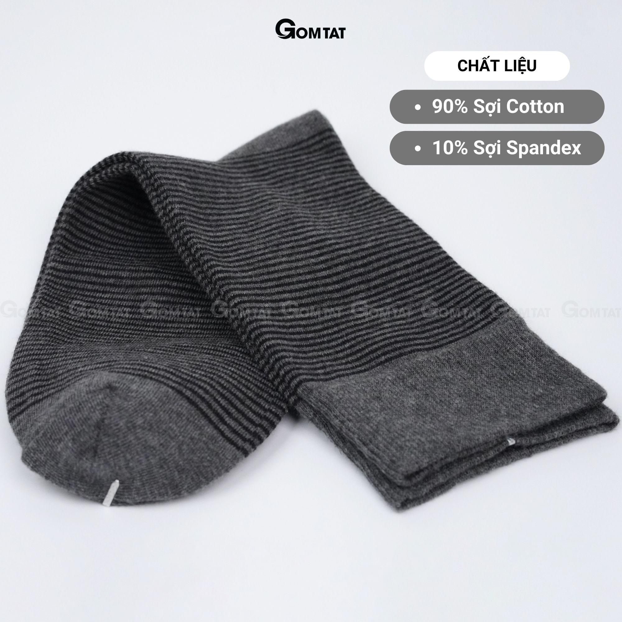 Tất nam Cổ Cao GOMTAT mẫu TAY09, vớ đi giày tây cao cấp chất liệu cotton hút ẩm thoáng khí, tất đi giày tây, vớ nam cổ cao Menswear - GOM-TAY09-1DOI