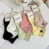 Combo 7 đôi tất nữ cổ thấp GOMTAT chữ H, chất liệu cotton hút ẩm thoáng khí khử mùi hôi -NGANCHUH-PO-3022-CB7