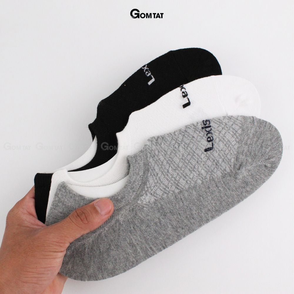 Combo 5 đôi tất nam đi giày lười GOMTAT, chất liệu cotton dày dặn thoáng khí, cực êm chân - LUXIS-S08-CB5