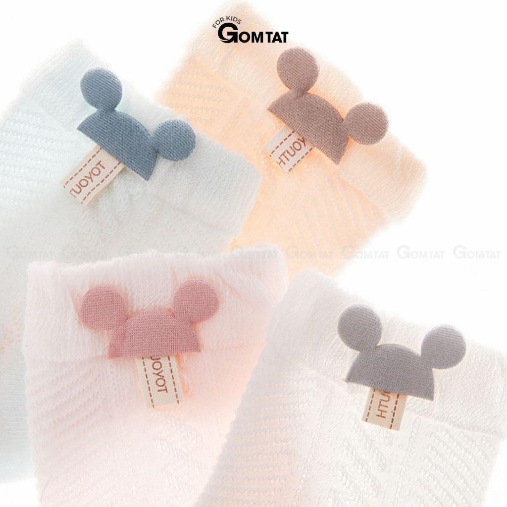 Combo 4 đôi tất trẻ em lưới thoáng khí GOMTAT chất liệu cotton mềm mại an toàn cho bé - YIQ-W018-CB4