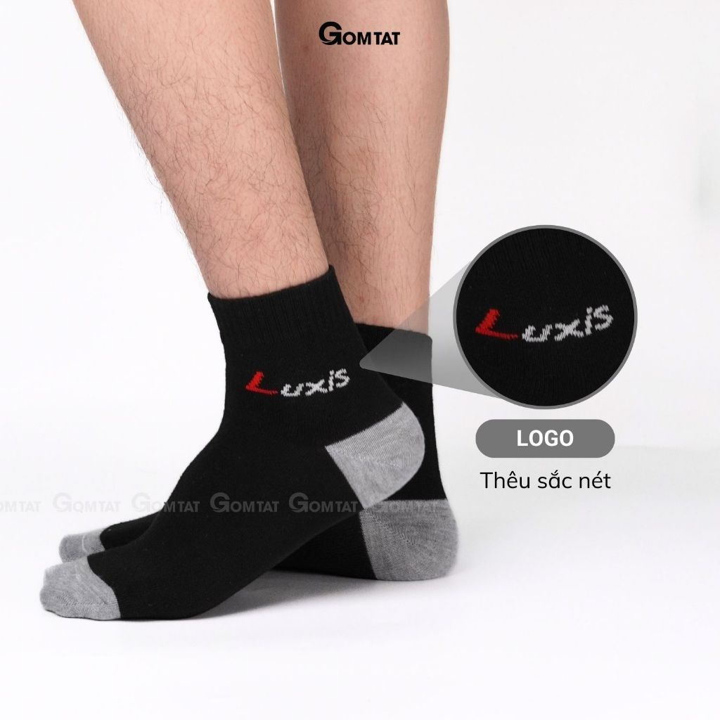 Combo 5 đôi vớ cổ cao nam nữ GOMTAT cao cấp, tất cổ cao nam nữ chất cotton mềm mịn hút ẩm thoáng khí - LUXIS-LD-S06-CB5