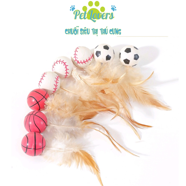 Banh lông vũ đồ chơi mèo