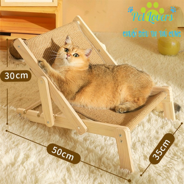 Ghế nằm kiêm bàn cào mèo