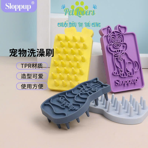 Bàn chải tắm sạch sâu hình chó mèo
