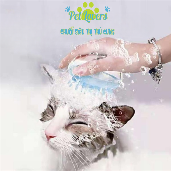 Bàn chải tắm chó mèo hình sứa