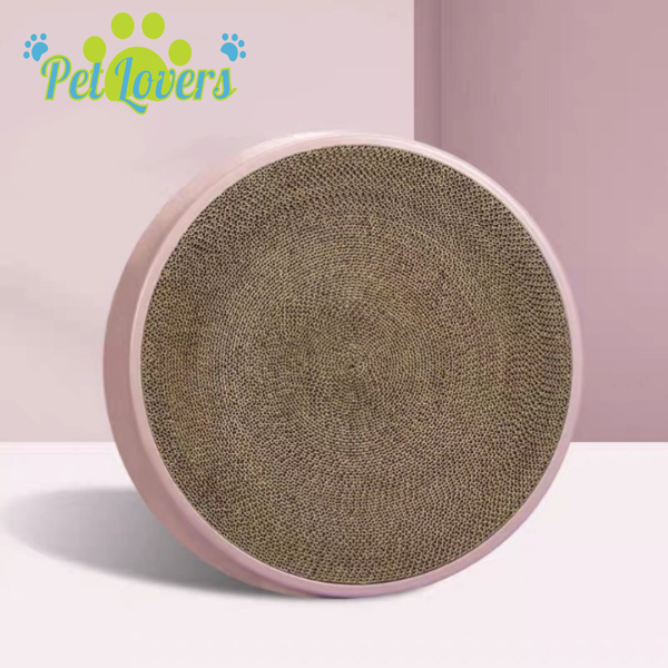 Bàn cào móng hình tròn có đế nhựa