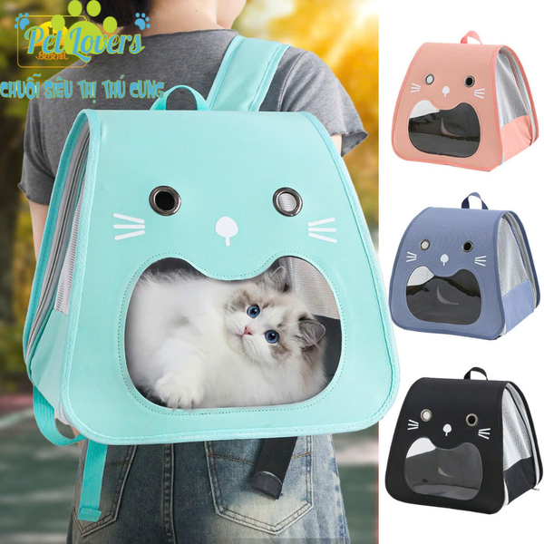 Ba lô mặt mèo 3 màu 35*27*32cm