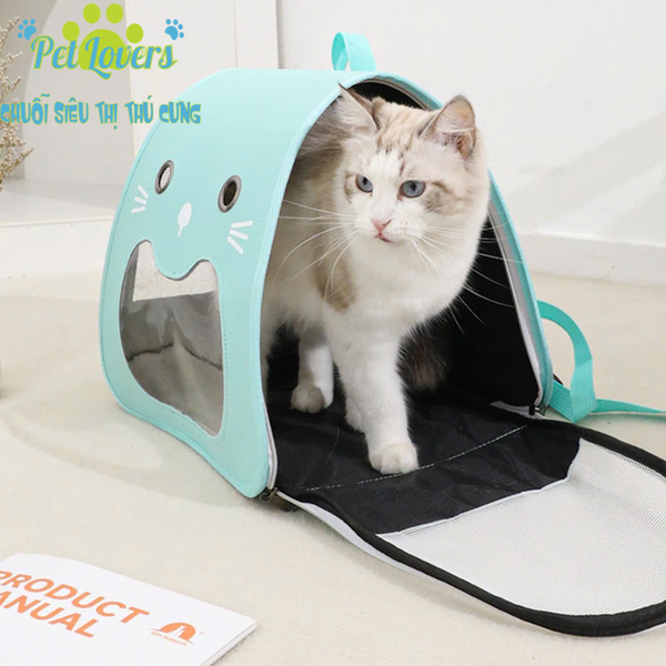 Ba lô mặt mèo 3 màu 35*27*32cm