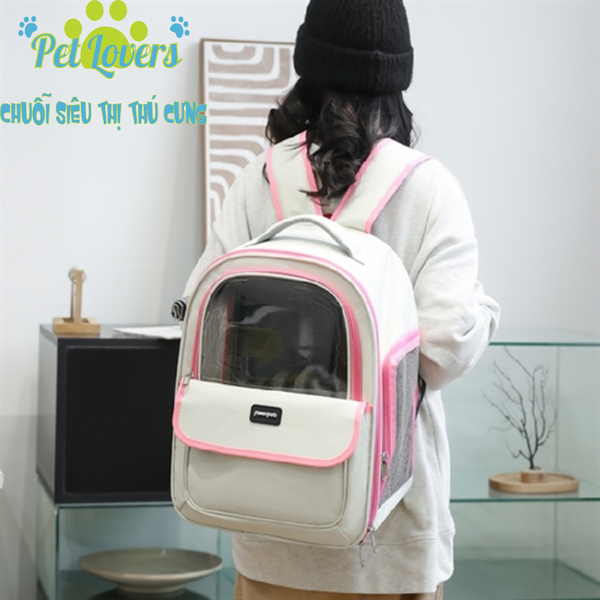 Ba lô viền màu cho thú cưng
