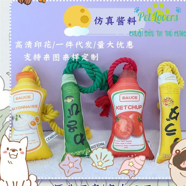 Đồ chơi gặm chó bằng bông biết kêu