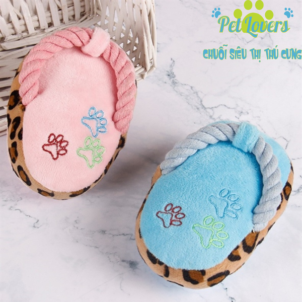 Đồ chơi gặm cho chó bằng bông dép kẹp