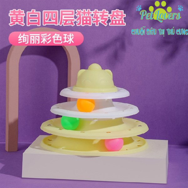 Banh trượt đồ chơi mèo phối 2 màu