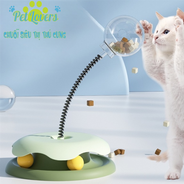Banh trượt quả cầu đồ chơi lắc rơi cho mèo