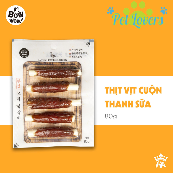 Bowwow thịt vịt cuộn thanh sữa 80g
