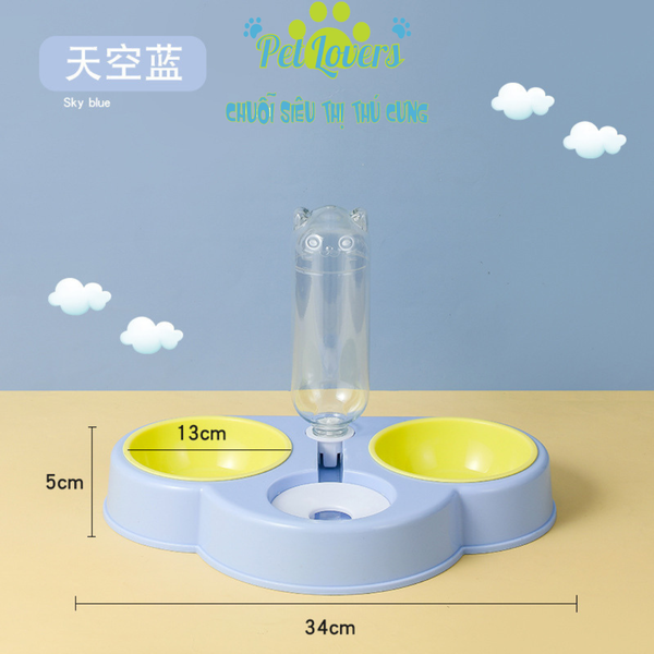 Chén đôi bình phối màu bằng nhựa