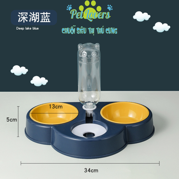 Chén đôi bình phối màu bằng nhựa