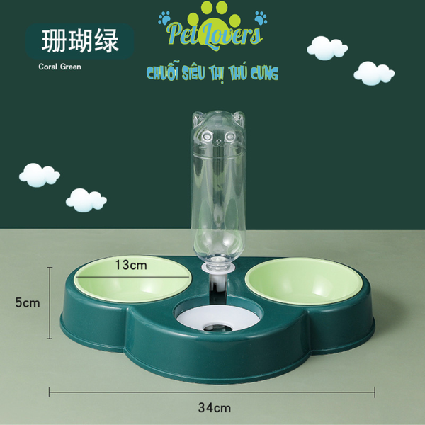 Chén đôi bình phối màu bằng nhựa