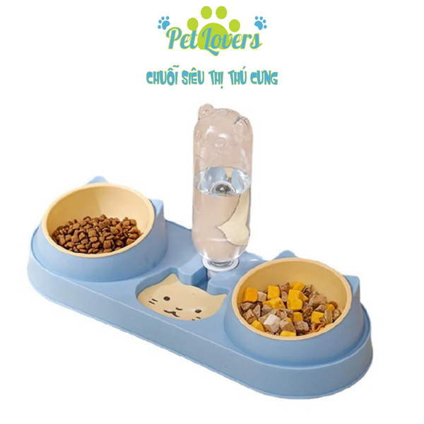 Chén đôi bình tự động hình mặt mèo