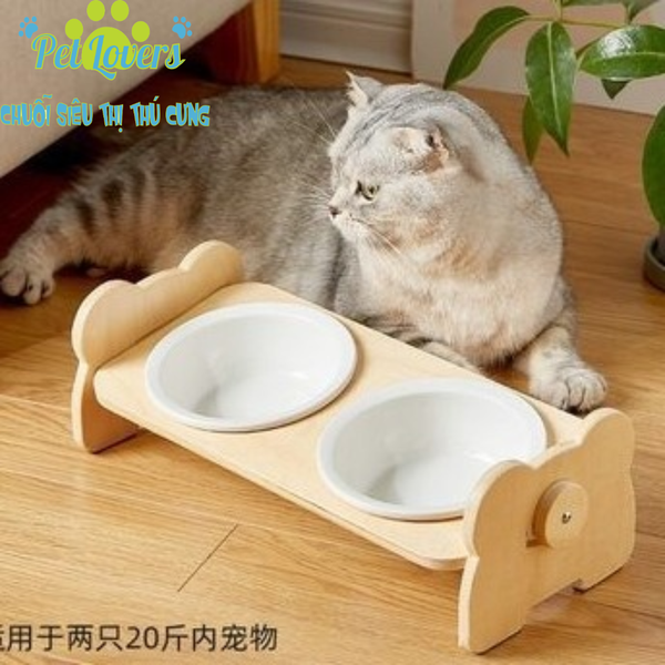 Bộ chén sứ đôi đế gỗ