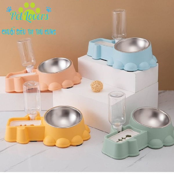 Chén bình tự động lót inox 4 màu