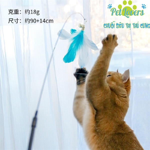 Cần câu mèo lông vũ to