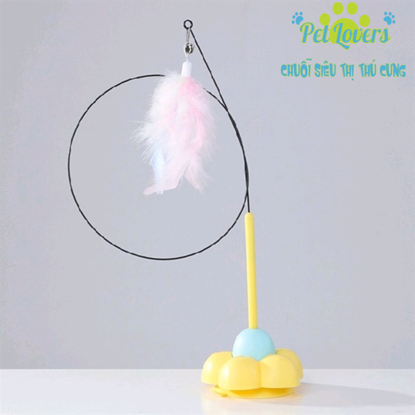 Cần câu mèo cố định tự chơi đế hoa