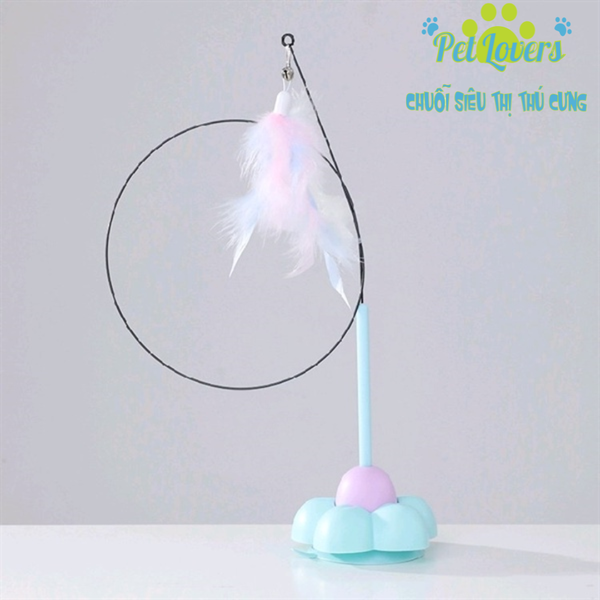 Cần câu mèo cố định tự chơi đế hoa