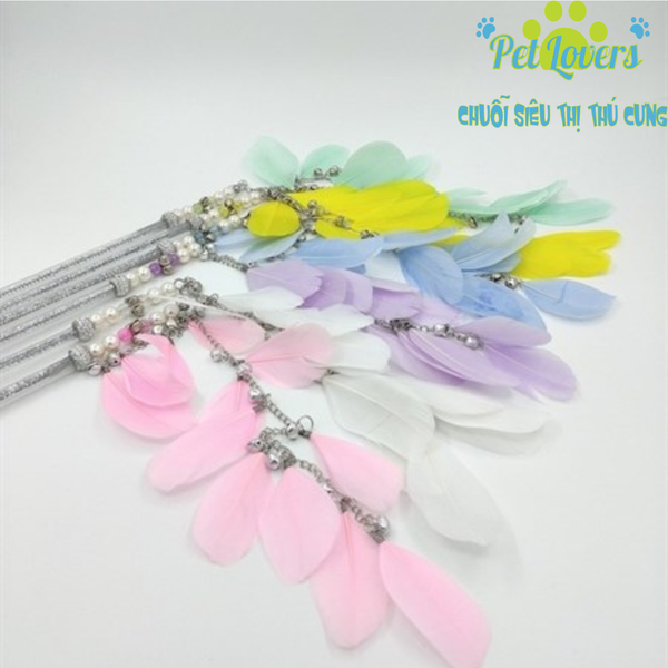 Cây gậy giỡn lông vũ màu nhiều kiểu