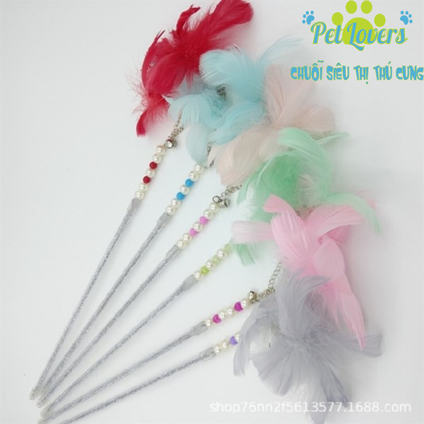 Cây gậy giỡn lông vũ màu nhiều kiểu