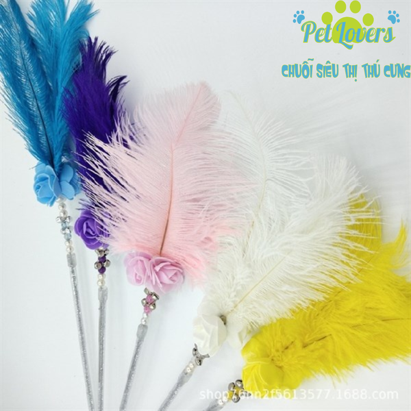 Cây gậy giỡn lông vũ màu nhiều kiểu