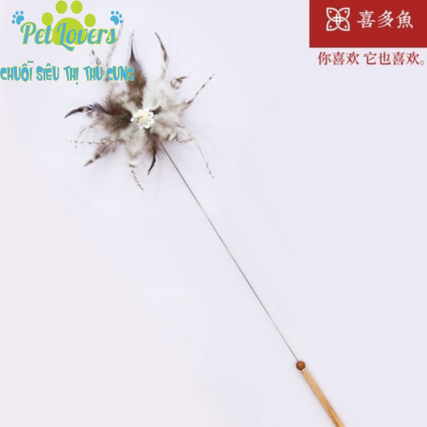 Cây gậy giỡn lông vũ cán gỗ