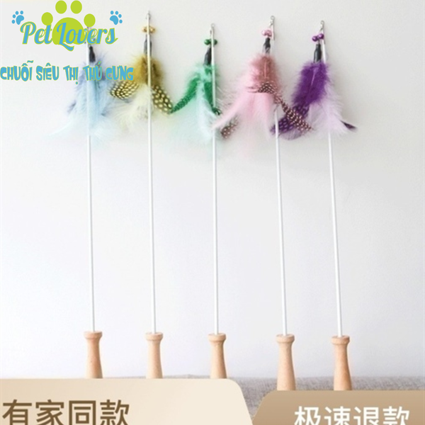 Cây gậy giỡn cán gỗ nhiều màu kéo dài được 78cm