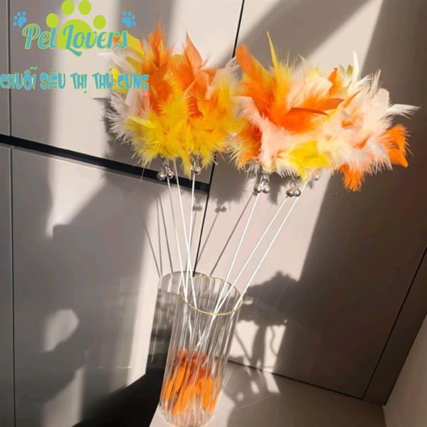 Cây gậy giỡn lông vũ to 2 màu