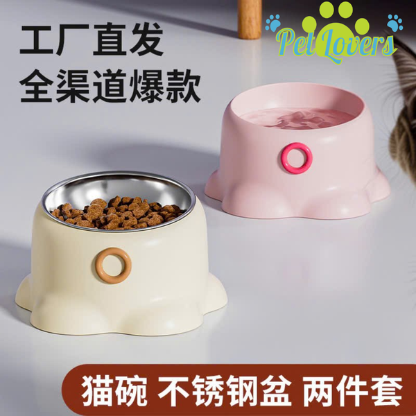 Chén đơn con mực lót inox 4 màu pastel