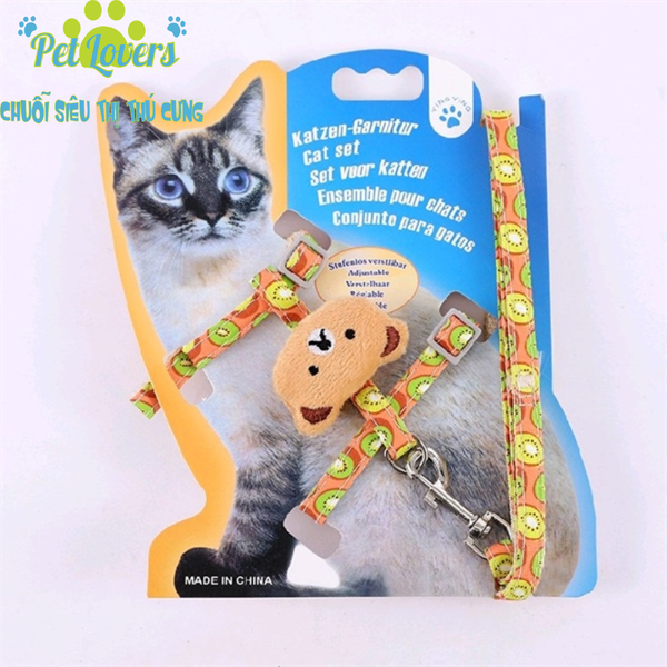 Dây dắt 1.2~1.5m kèm đai yếm chó mèo