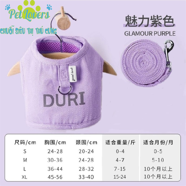 Dây dắt kèm áo yếm