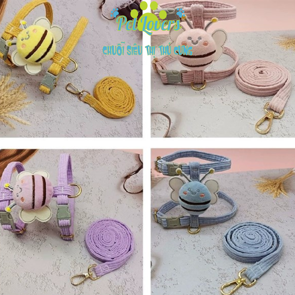 Dây dắt yếm con ong chó mèo