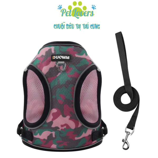 Dây dắt kèm yếm loang màu 1.5m