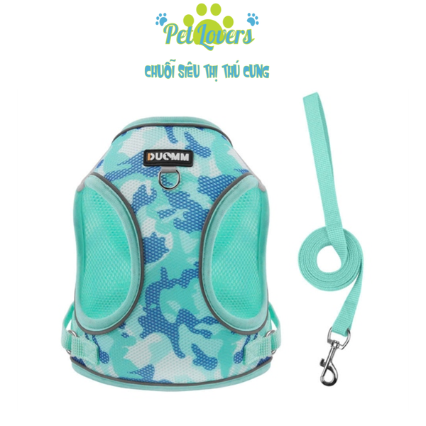 Dây dắt kèm yếm loang màu 1.5m