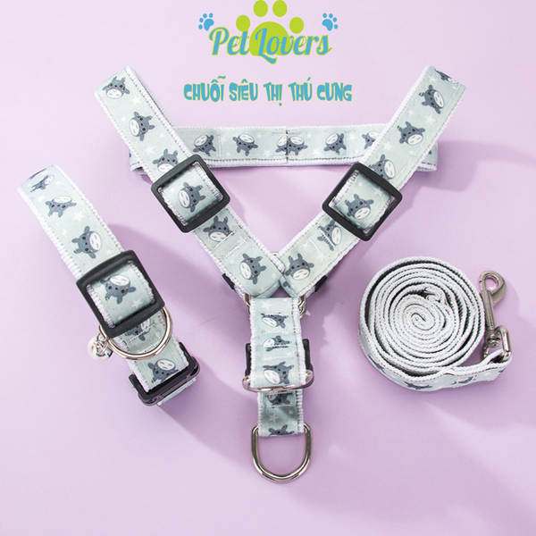 Dây dắt hoạt hình kèm yếm dành cho chó
