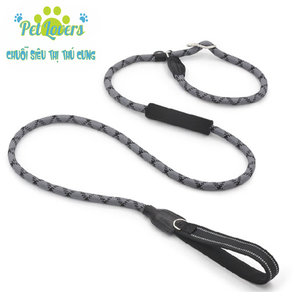 Dây dắt 1.8m kèm vòng cổ chó lớn